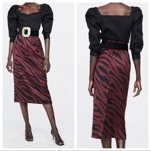 Zara Zebra Print Maxi Skirt